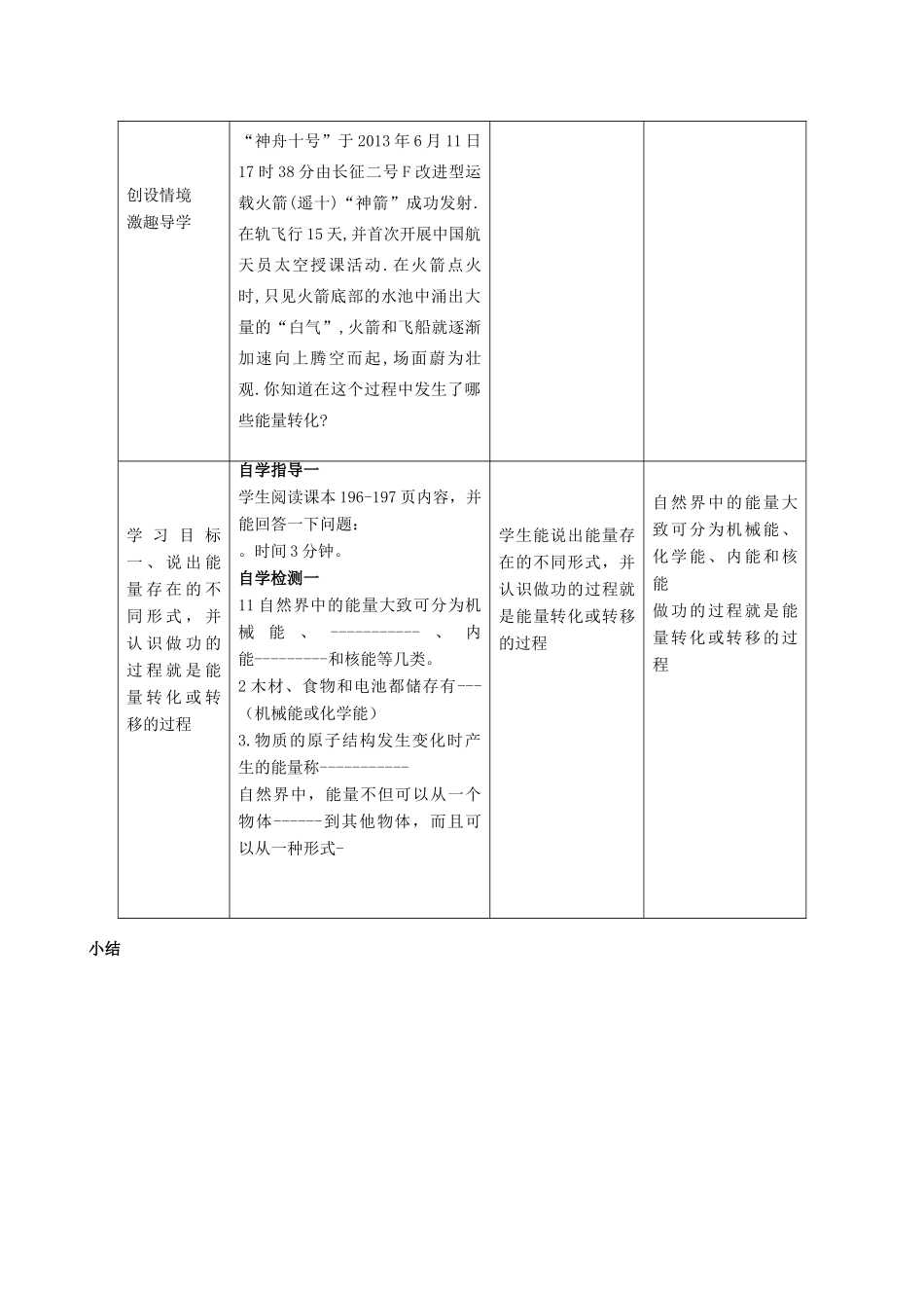 九年级物理全册 20.1 能量守恒定律教案 （新版）沪科版-（新版）沪科版初中九年级全册物理教案_第2页