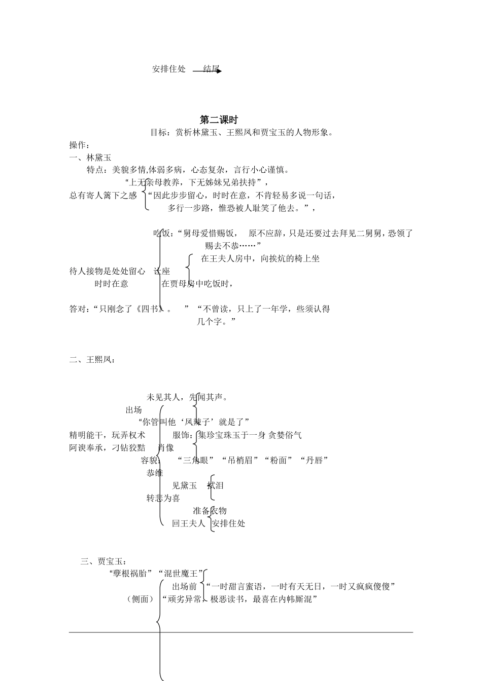 高二语文：1.1《林黛玉进贾府》教案（1）人教版_第3页