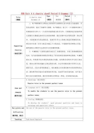 江苏省海安县大公初级中学八年级英语下册《8B Unit 4 A charity show》Period 5 Grammar（2）教案 牛津版