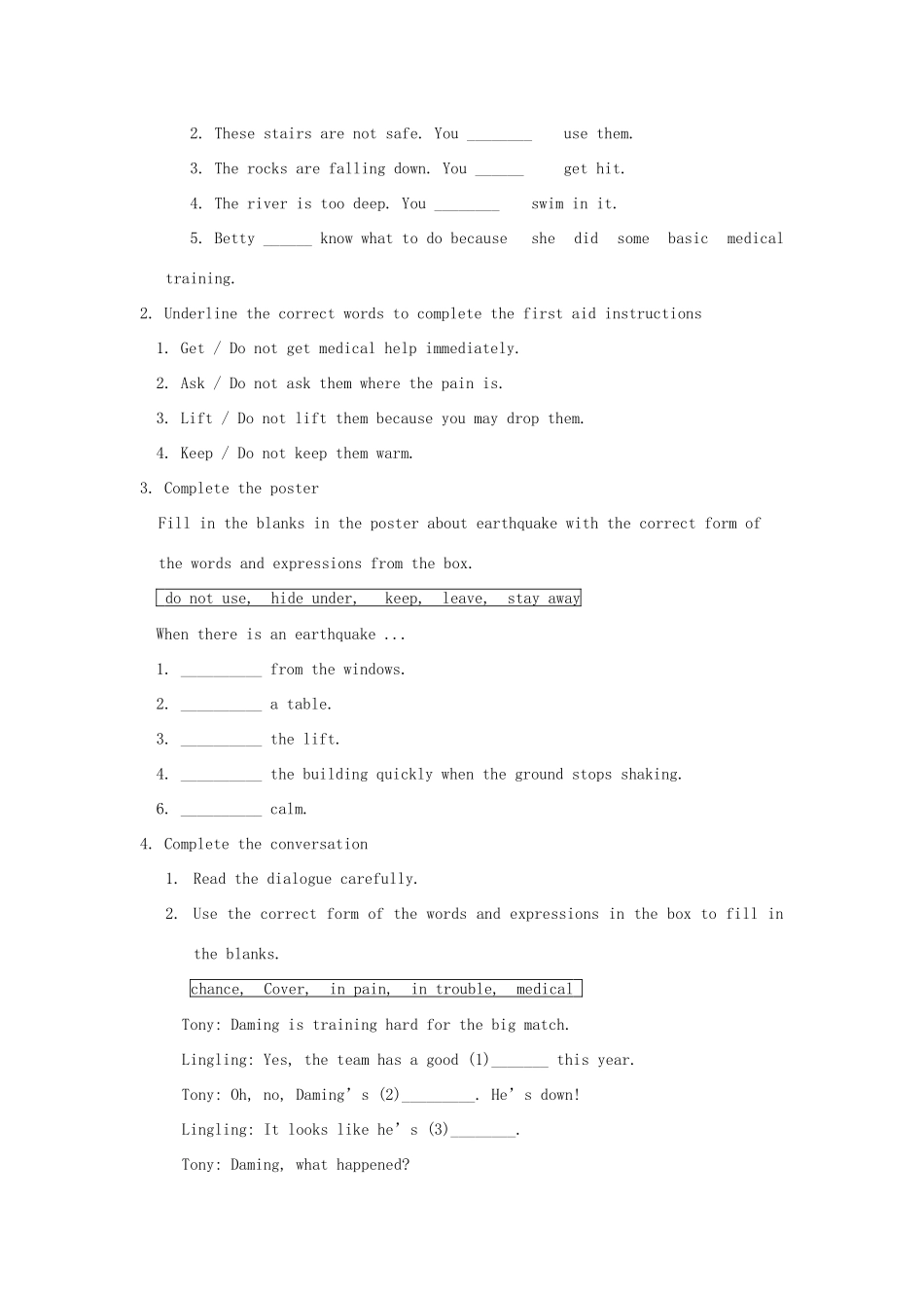 八年级英语上册 Module 12 Help Unit 3 Language in use教案 （新版）外研版-（新版）外研版初中八年级上册英语教案_第2页