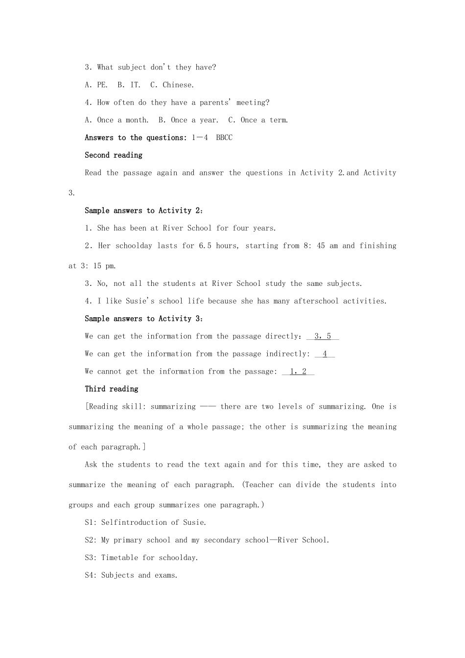 九年级英语下册 Module 2 Education Unit 2 What do I like best about school教案 （新版）外研版-（新版）外研版初中九年级下册英语教案_第2页