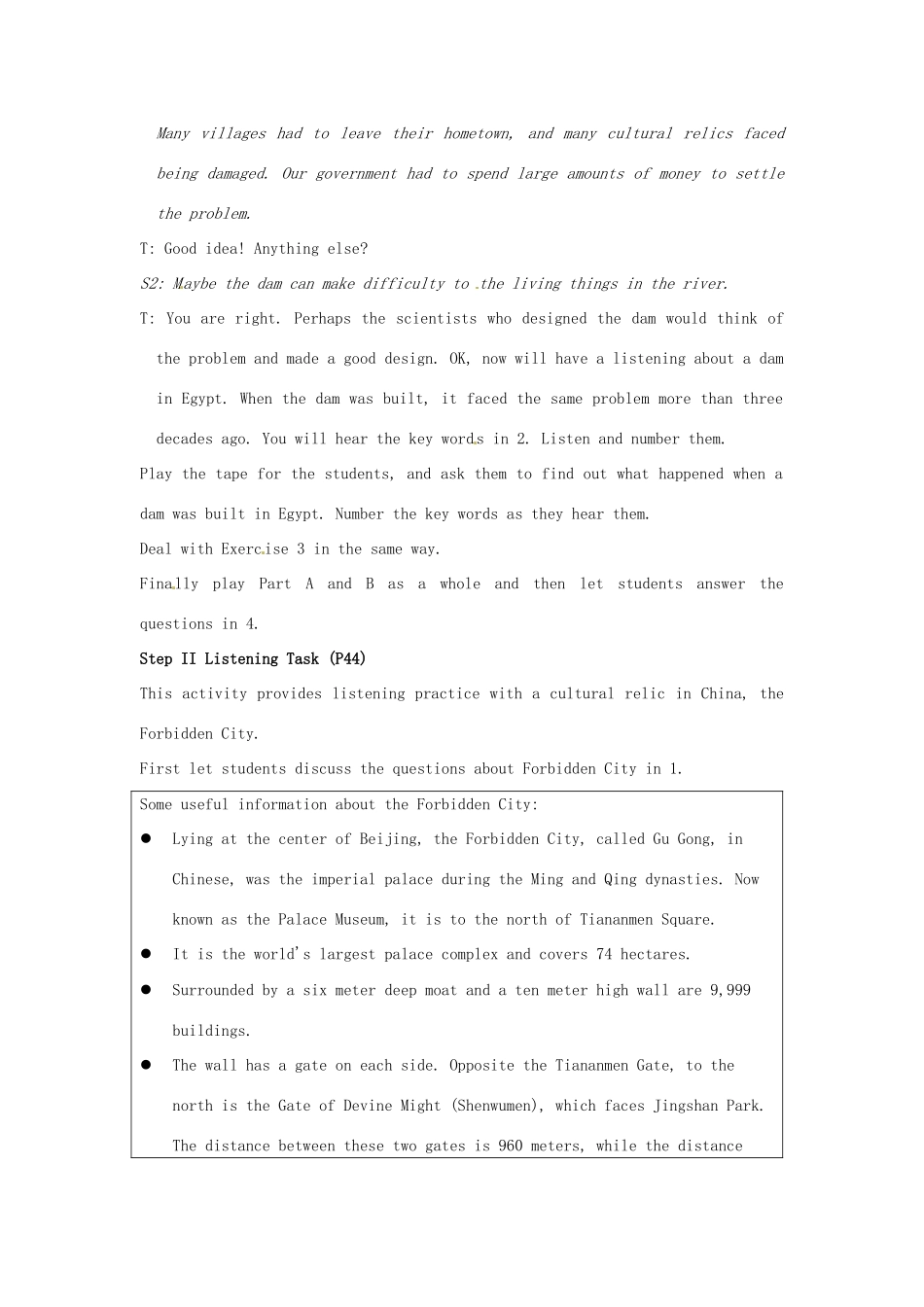 河北省邯郸四中高中英语 Using language Listening教学案 新人教版必修2_第2页