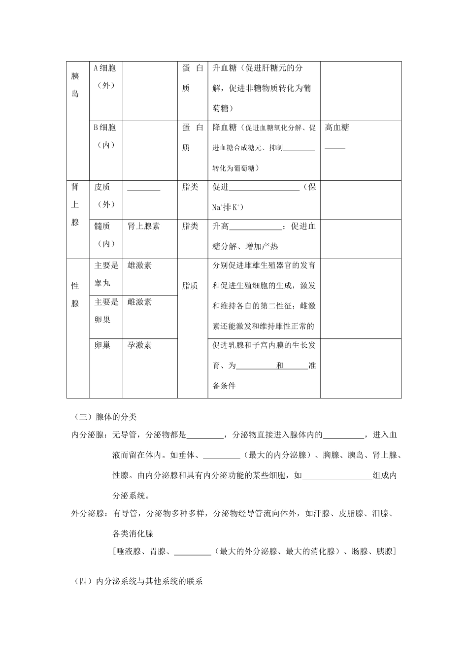 老课标全国人教高三生物复习教案：动物生命活动调节_第2页