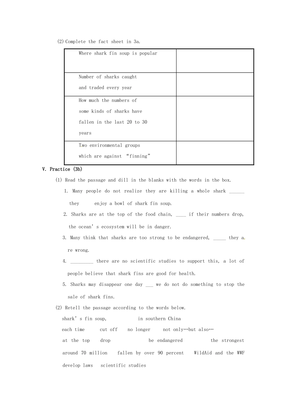 九年级英语全册 Unit 8 We’re trying to save the earth Section A（3a-3c）精品教案 鲁教版五四制_第2页