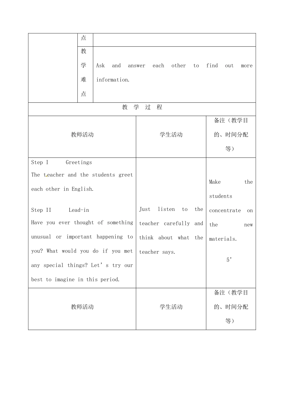 吉林省四平市第十七中学九年级英语全册《Review of Unit 1-5》（第3课时）教案 人教新目标版_第2页