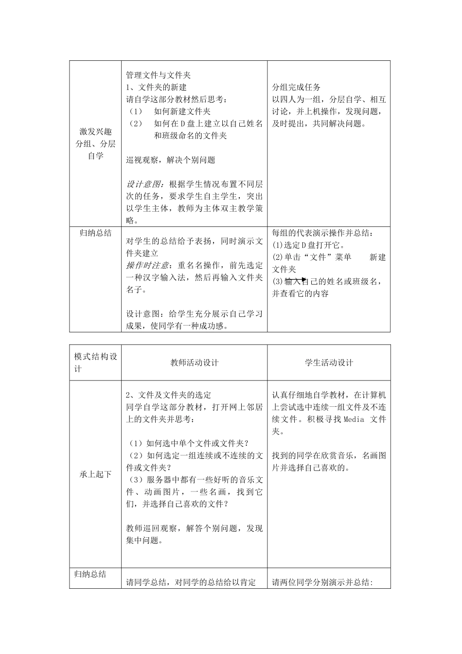 七年级信息技术 文件与文件夹教学设计 青岛版_第3页