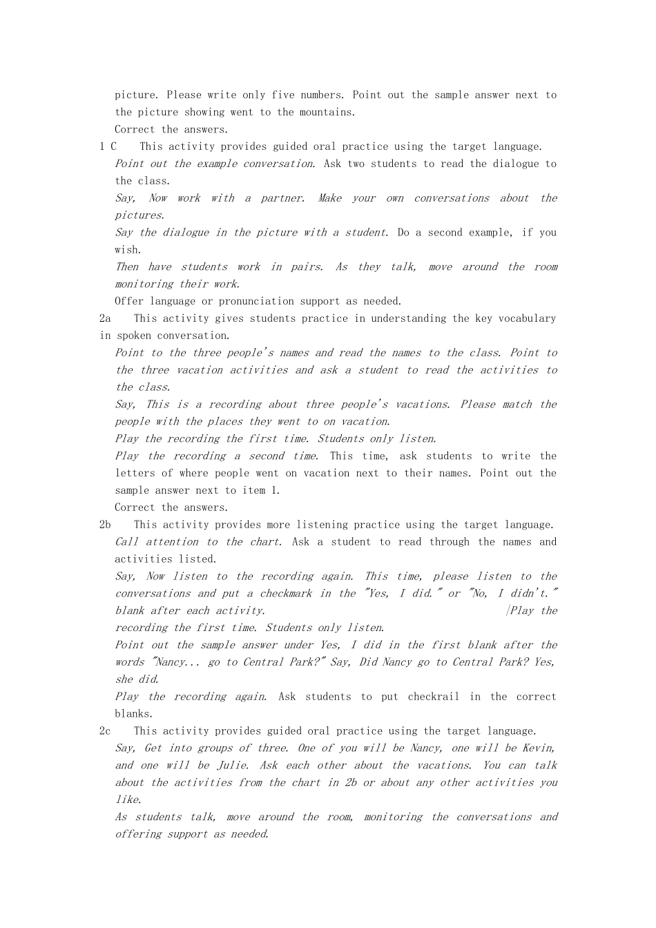 四川省江油市七年级英语下册《Unit 10 Where did you go on vacation 》教案1 人教新目标板_第2页