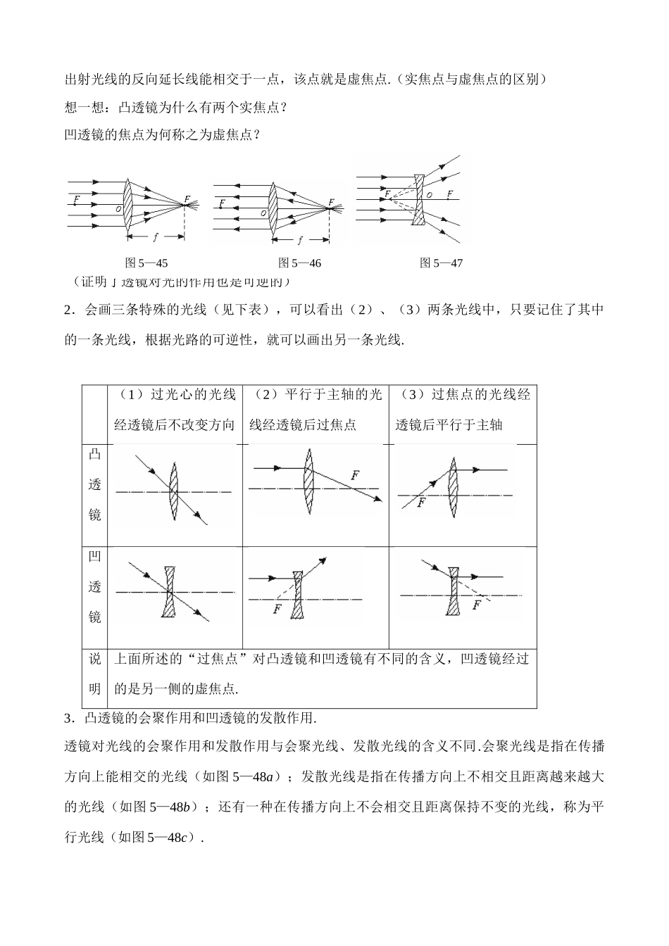 八年级物理新人教版透镜 知识要点_第2页