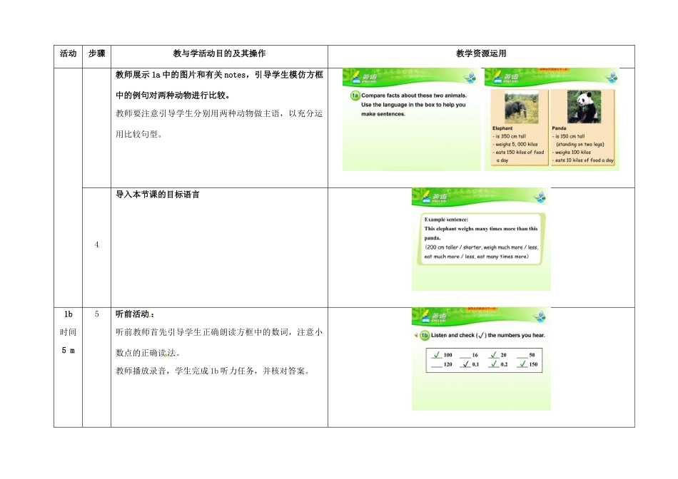 八年级英语下册 Unit 7 What's the highest mountain in the world（第4课时）教学设计 （新版）人教新目标版-（新版）人教新目标版初中八年级下册英语教案_第3页