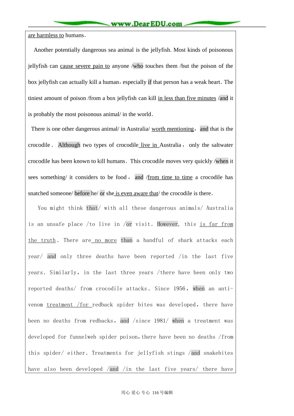 高中英语Unit 3 Australia--Using Language_第3页