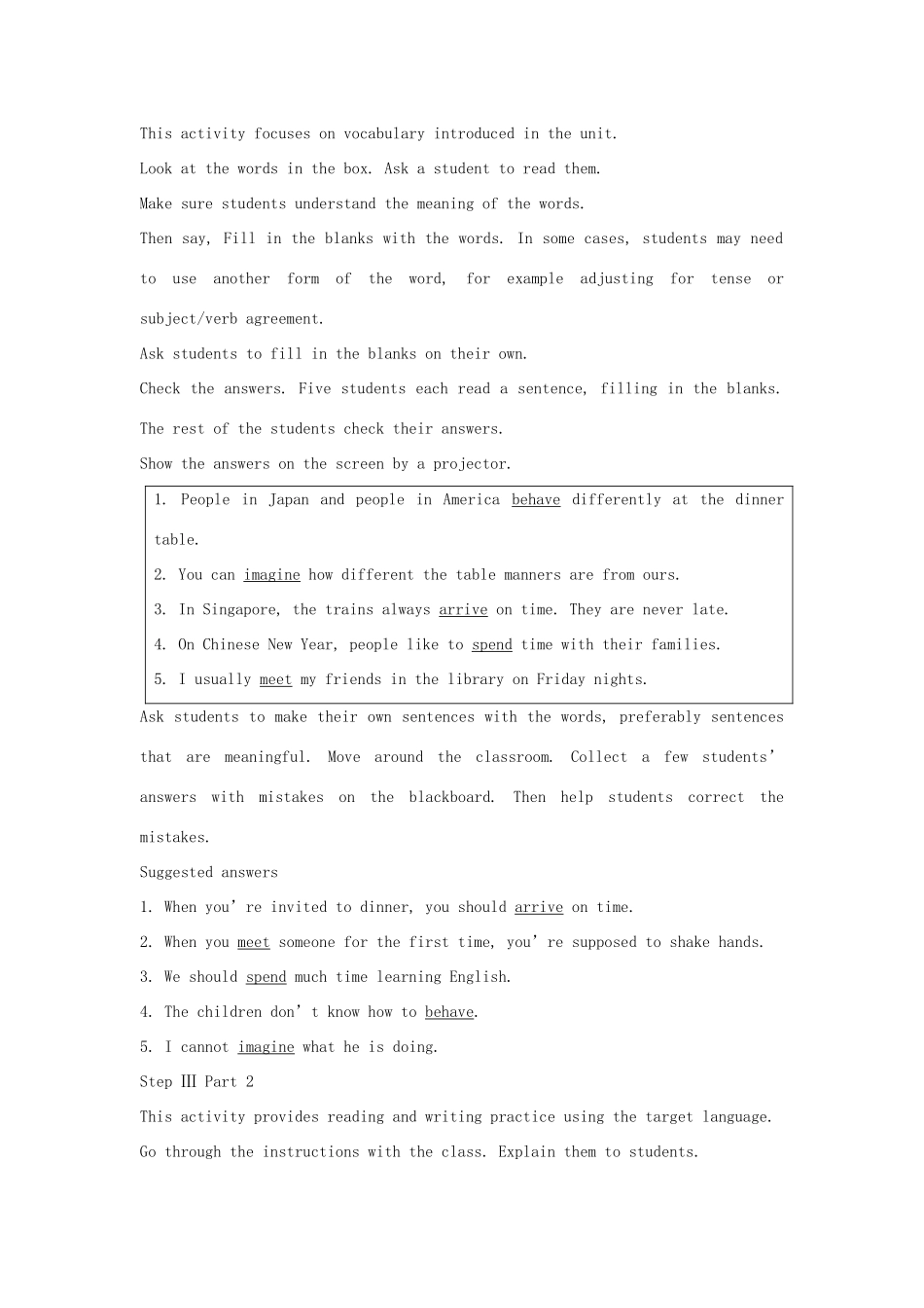 九年级英语全册 Unit 12 You’re supposed to shake hands The 6th Period示范教案 人教新目标版_第2页