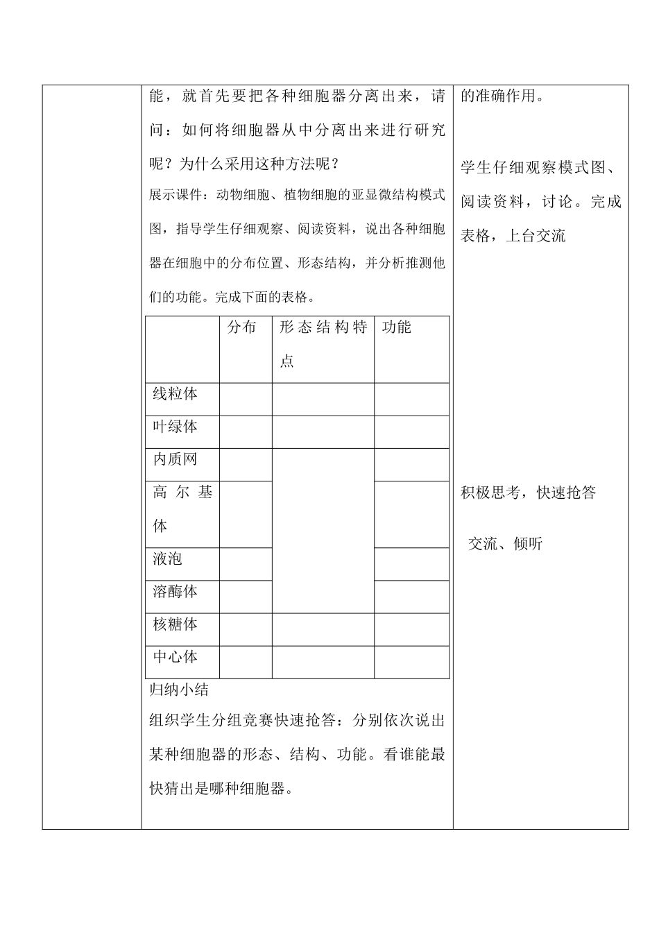 新人教版必修1高中生物细胞器—系统内的分工合作_第3页