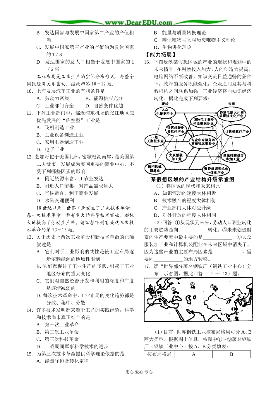 鲁教版必修3高中地理第三节区域发展阶段与人类活动教案_第2页