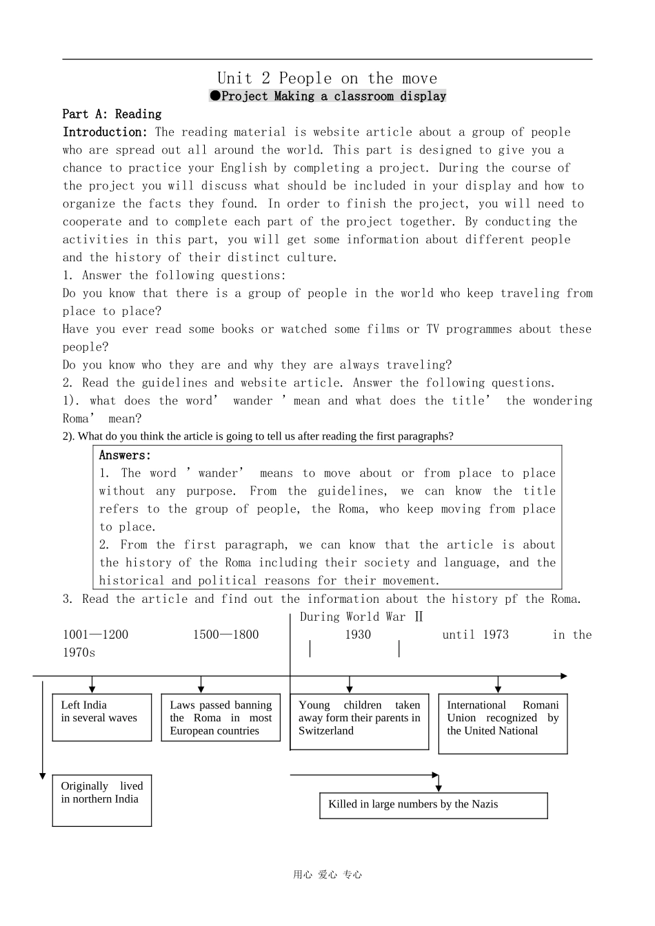 高中英语Unit 2 People on the move--Project1[ty]牛津版选修10_第1页