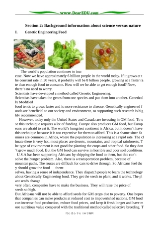 高中英语必修5Unit3 Background information