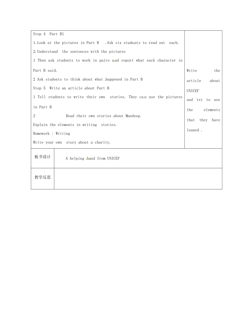 江苏省徐州市黄山外国语学校八年级英语下册《Unit 5 International charities Main Task》教学案（1） 牛津版_第2页