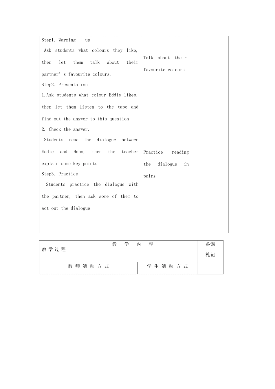 江苏省淮北中学九年级英语上册 Unit 2Colours教案 牛津译林版_第2页