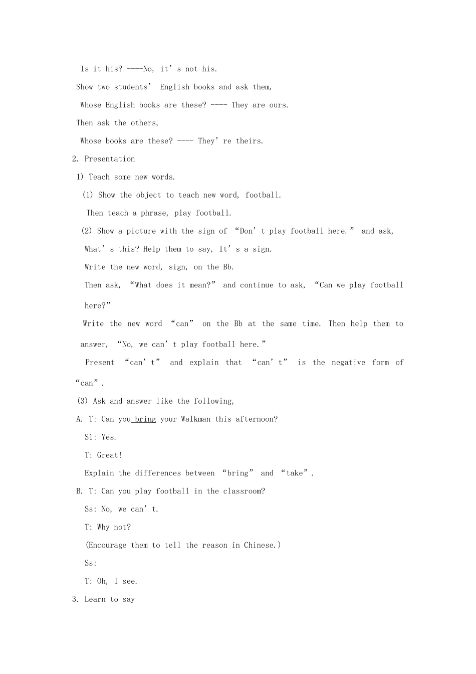 七年级英语：预备课程Unit 9 Signs教案牛津版_第2页