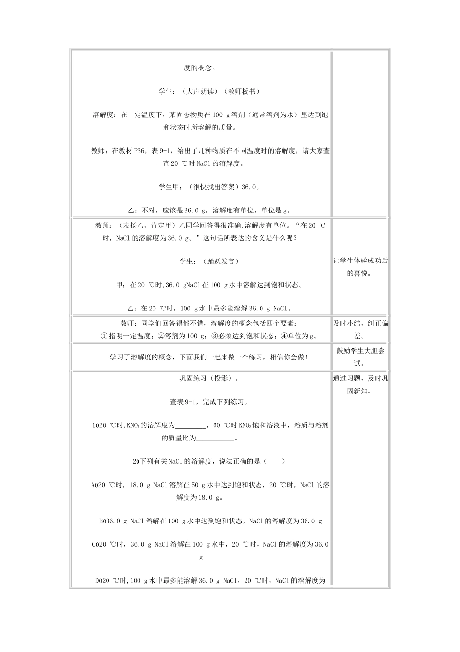 新人教版九年级化学溶解度2_第2页