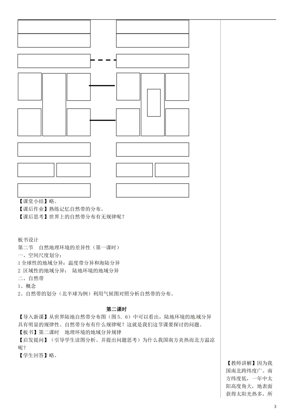 四川省宣汉中学高中地理 5.2 自然地理环境的差异性教案 新人教版必修1_第3页
