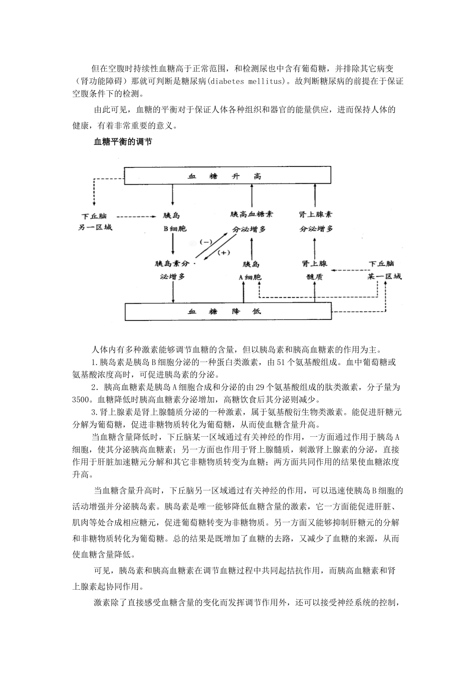 重庆市荣昌区高二生物 血糖的调节教案-人教版高二全册生物教案_第2页