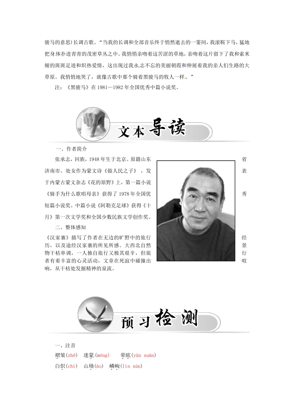 高中语文 散文部分 第一单元 汉家寨学案 新人教版选修《中国现代诗歌散文欣赏》-新人教版高二选修语文学案_第2页