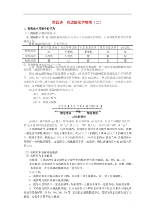 高一化学 初升高课程衔接 4身边的化学物质（二）讲义-人教版高一全册化学教案