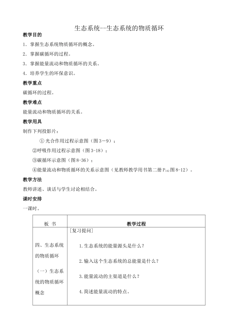人教版高中生物必修2生态系统--生态系统的物质循环_第1页