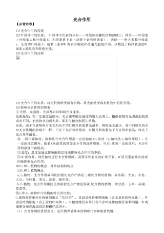 人教版高中生物选修光合作用