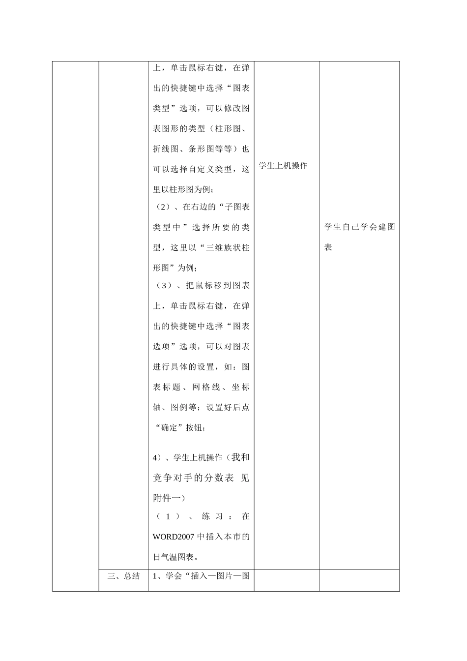 七年级信息技术上学期 word数据图表教案_第3页