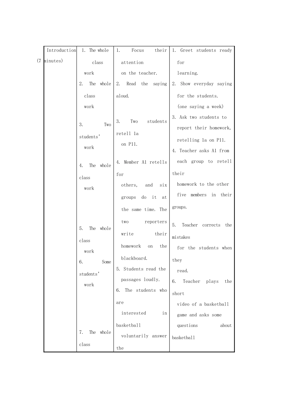 八年级英语上册 Unit 1 Topic 2 We should learn teamwork Section C教案 （新版）仁爱版-（新版）仁爱版初中八年级上册英语教案_第3页