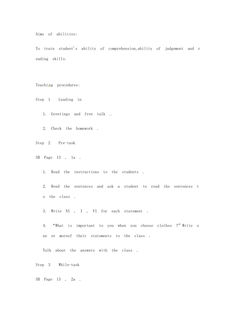 安徽省安庆市第九中学八年级英语下册《Unit 2 What should I do》教案 人教新目标版_第2页