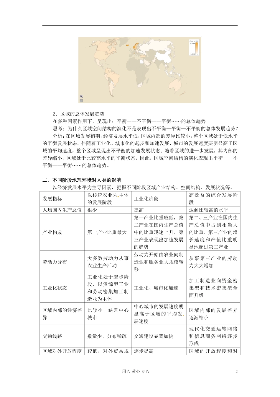 湖南省蓝山二中高二地理《1.2区域发展阶段》教案_第2页