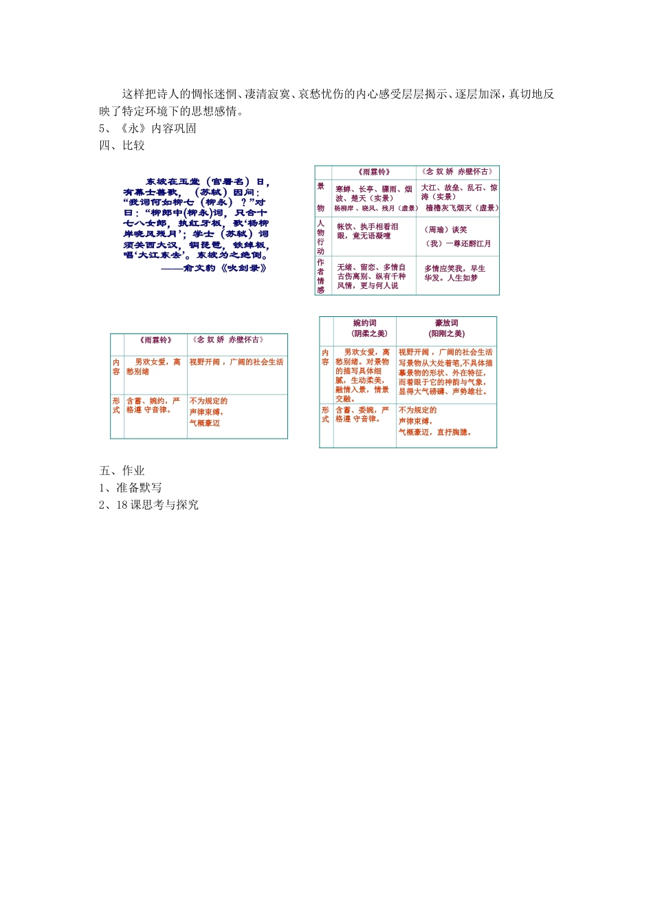 高一语文宋词四首教学设计 粤教版_第2页