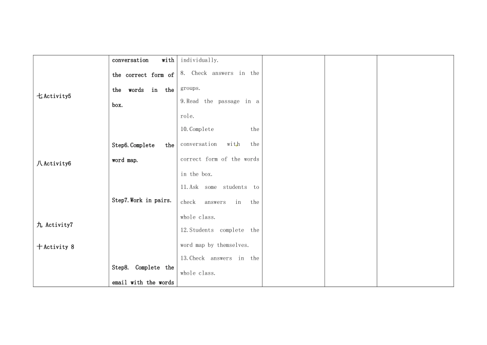 小学八年级英语上册 Module 4 Unit 3 Language in use教案 （新版）外研版-（新版）外研版初中八年级上册英语教案_第3页