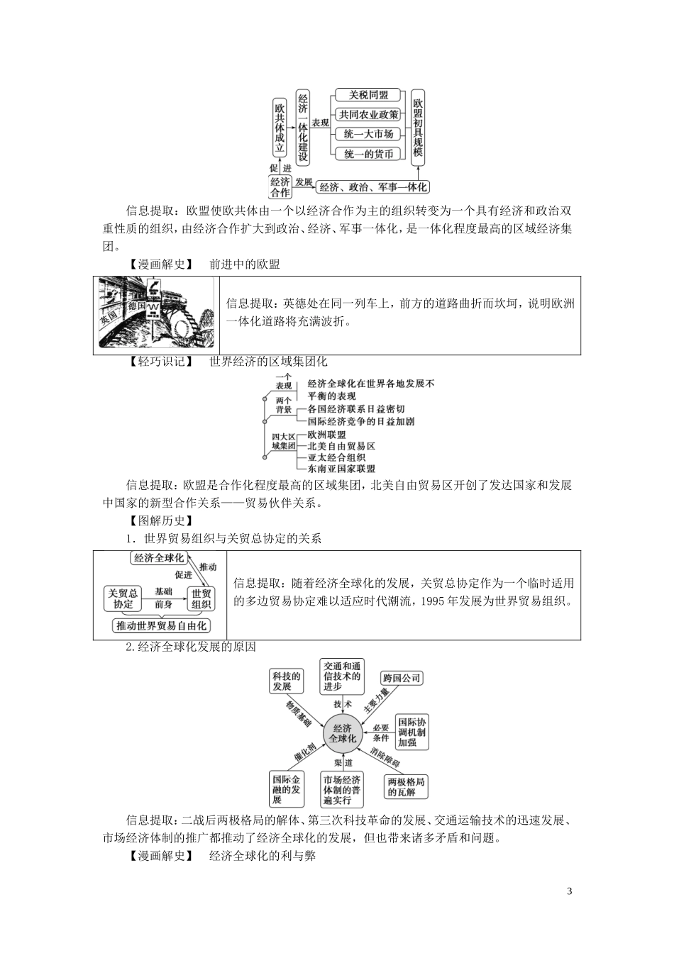 高考历史一轮复习 专题十一 当今世界经济的全球化趋势 2 第31讲 当今世界经济区域集团化和全球化趋势教案 人民版-人民版高三全册历史教案_第3页