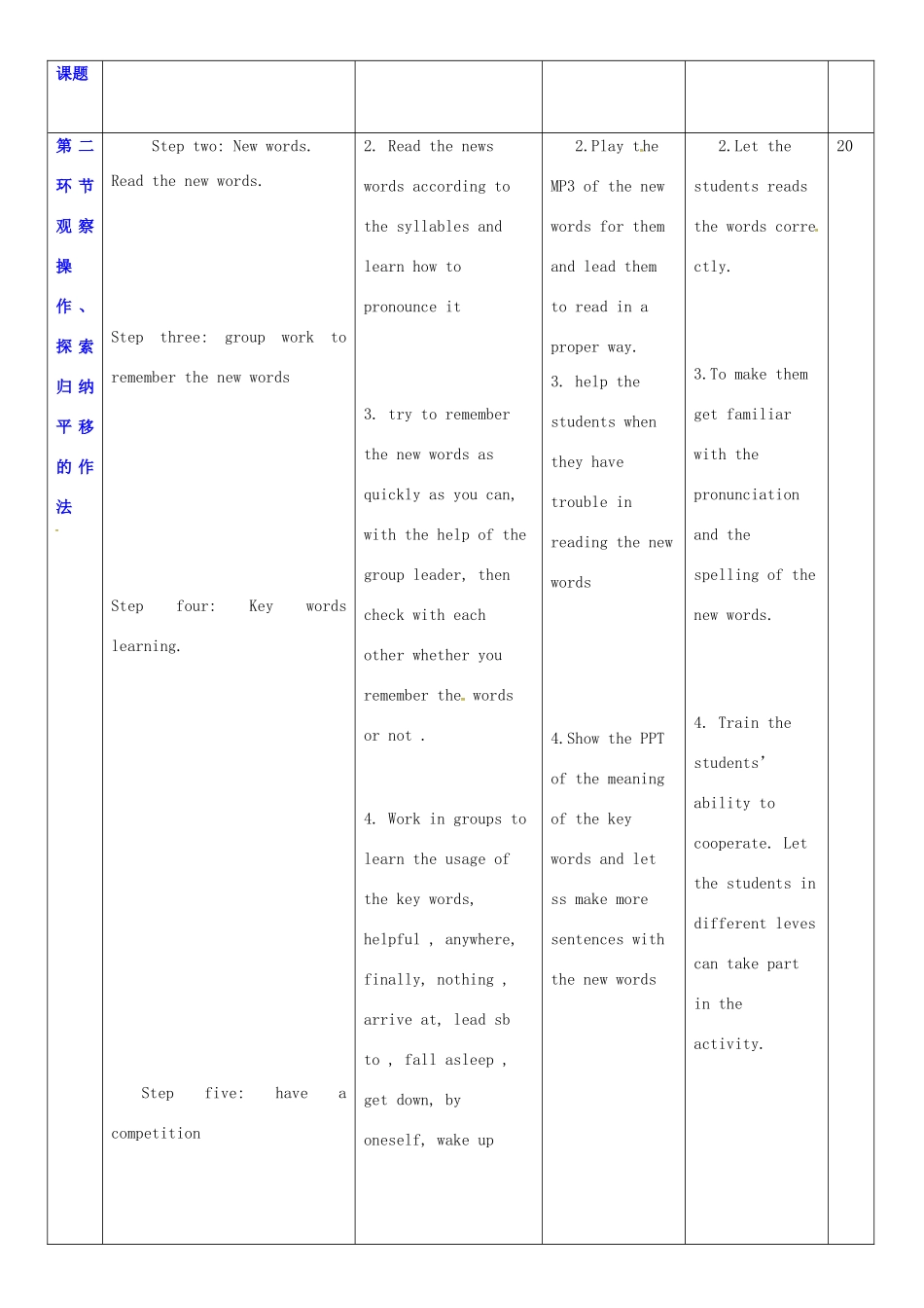 七年级英语下册 Module 2 Man’s best friends Unit 3 Our animal friends教案1 （新版）牛津深圳版-牛津深圳版初中七年级下册英语教案_第2页