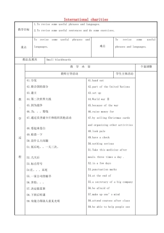 八年级英语下册 Unit 7 International charities知识点教案2 （新版）牛津版-（新版）牛津版初中八年级下册英语教案