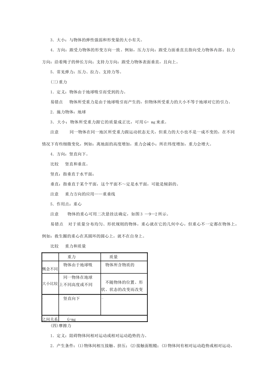 八年级物理 力 弹力 来自地球的力教案 沪科版_第2页