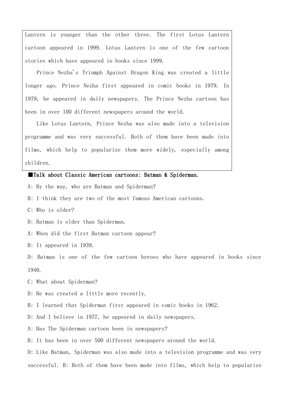 外研版九年级英语Module 9 Cartoon stories Unit3[ty]_第3页