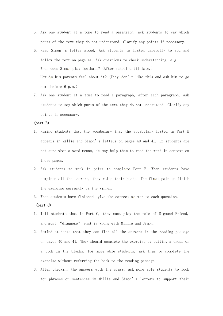 江苏省东台市唐洋镇中学九年级英语上册《Unit 3 Teenage problems Period 2 Reading 1》教案 牛津版_第2页