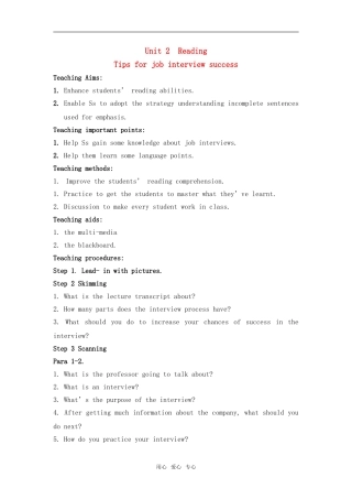 高中英语（模块11）Unit 2 Reading全英文教案 牛津版选修11