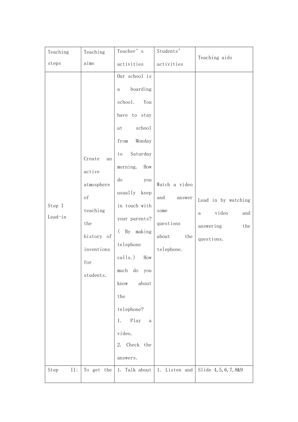 广东地区九年级英语全册 Unit 9 When was it invented Period 1 教学设计 人教新目标版_第2页