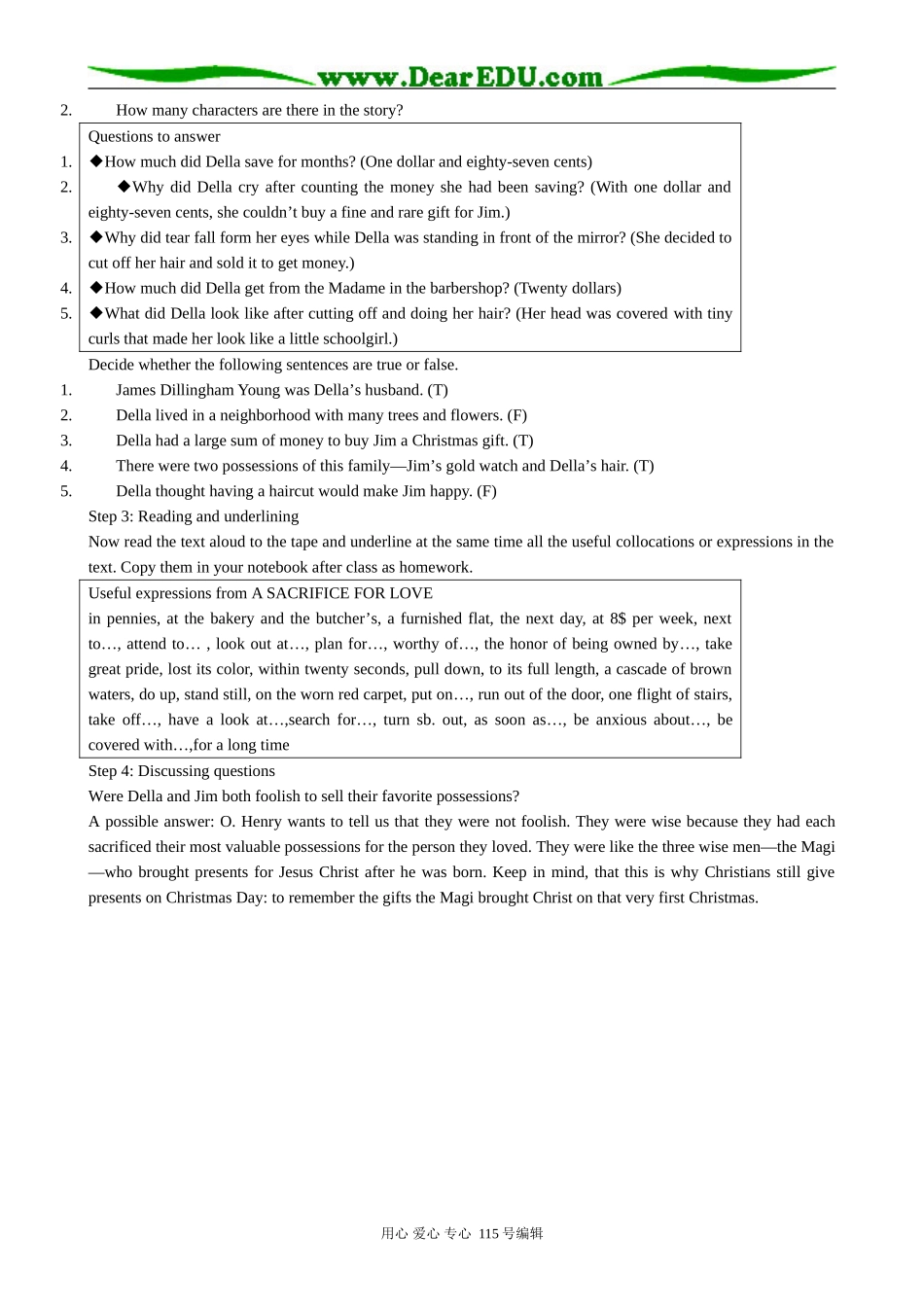 高中英语第三册(全一册)Unit 10 American Literature--Period 2 Let’s read_第2页