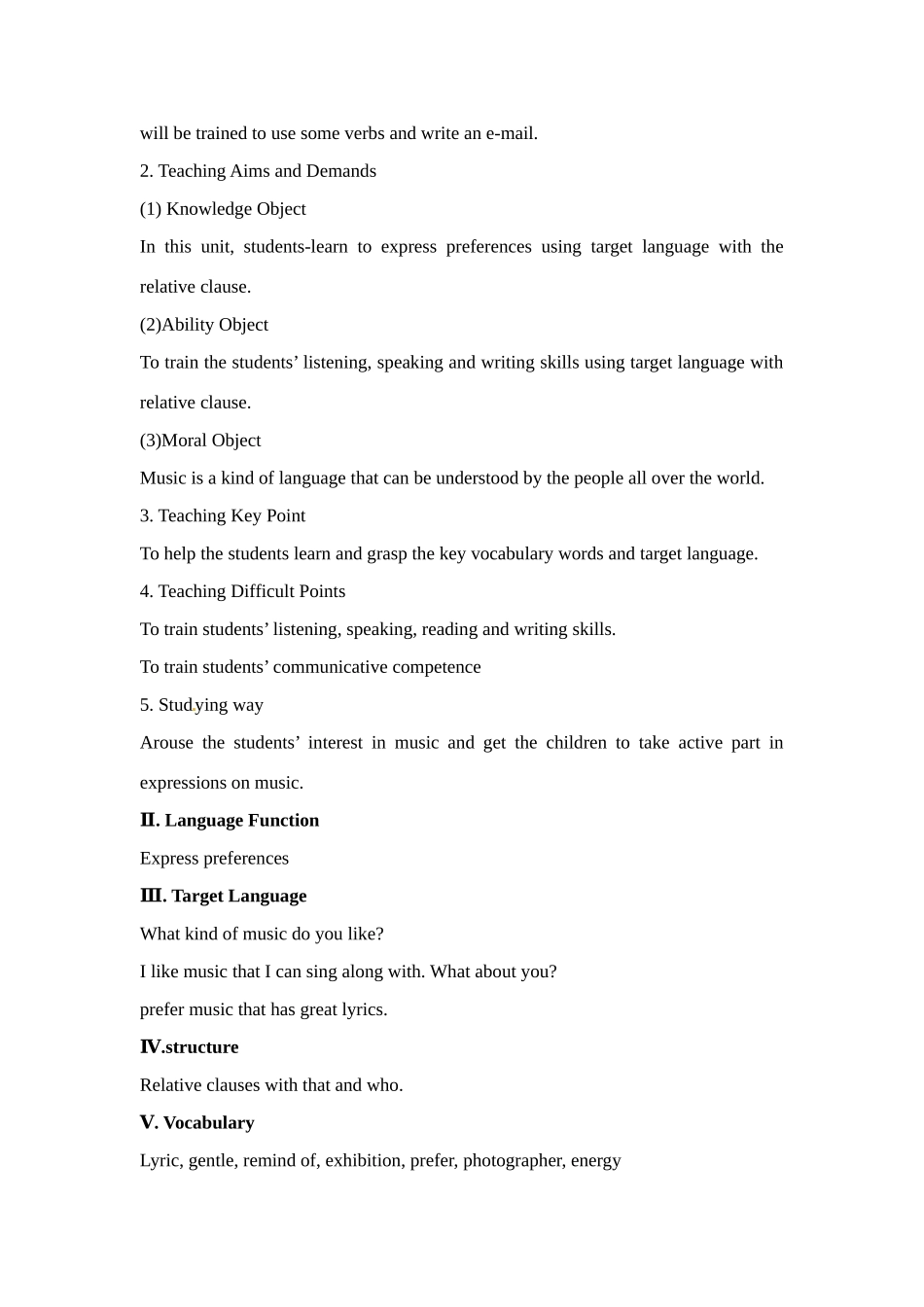 八年级英语下册：Unit 5 I like music that I can dance to 教案1鲁教版_第2页