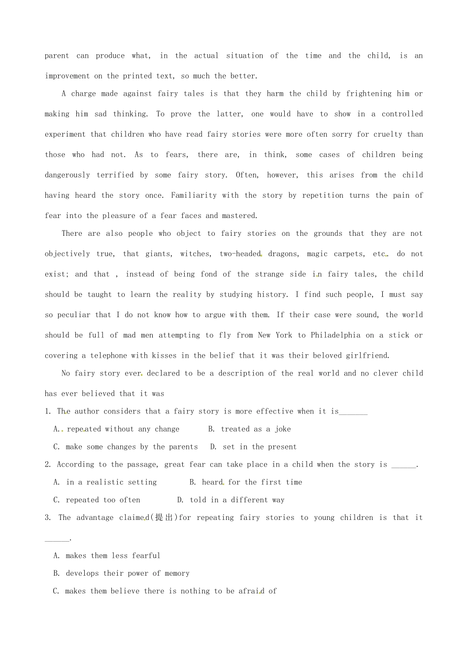 浙江省安吉县振民中学高一英语《Unit5 Canada—“The True North”：Listening and Reading》教案_第2页