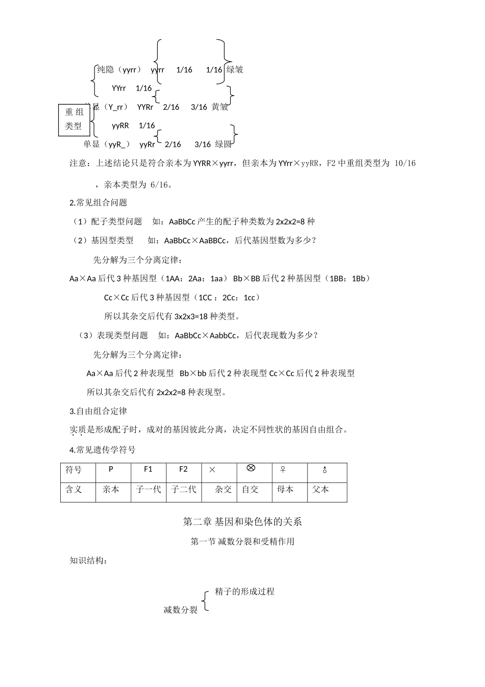 天津宝坻区大口屯高三生物复习教案：遗传与进化知识点汇编_第3页