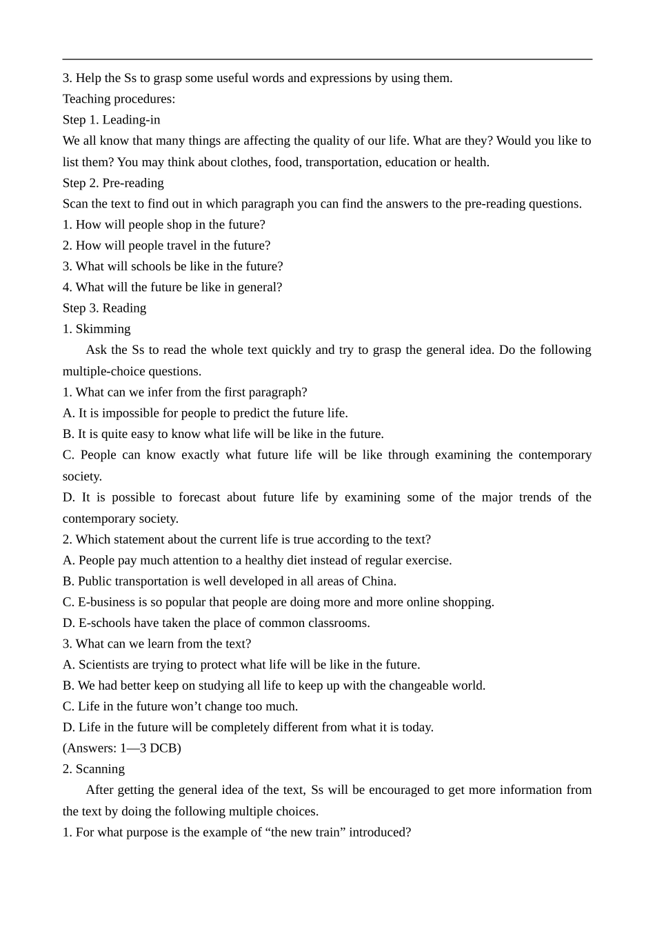 高中英语Unit 3 Life in the future 人教版必修五_第2页