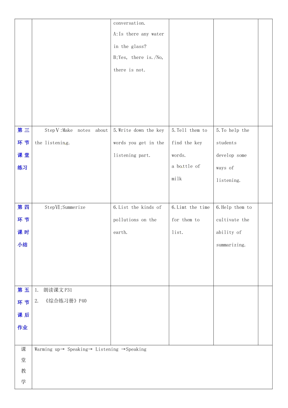七年级英语上册 Unit 3 The Earth教案4 （新版）牛津深圳版-牛津深圳版初中七年级上册英语教案_第3页