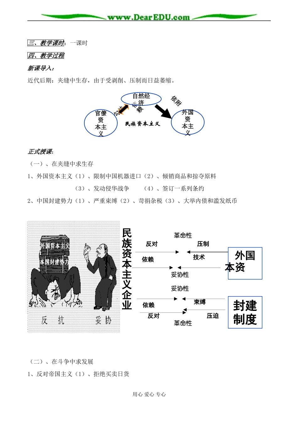 高一历史 近代中国资本主义的历史命运教案 人民版_第2页